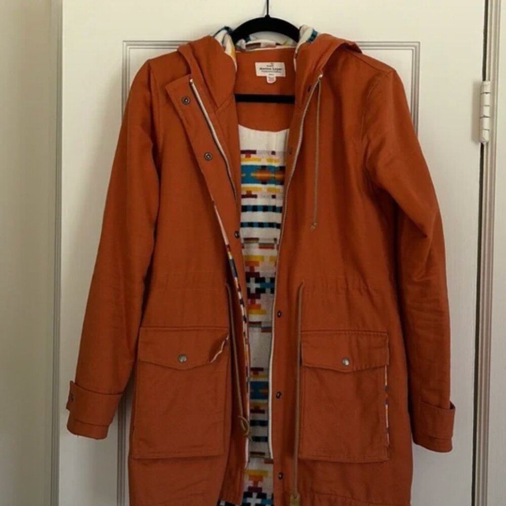 Marine Layer Terracotta Jacket with Vibrant Lining Size Small